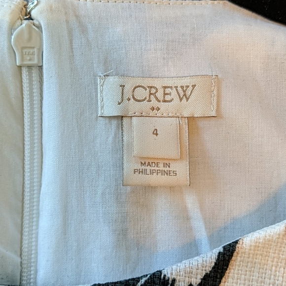 J. Crew Textured Leaf Print Dress - Picture 4 of 9